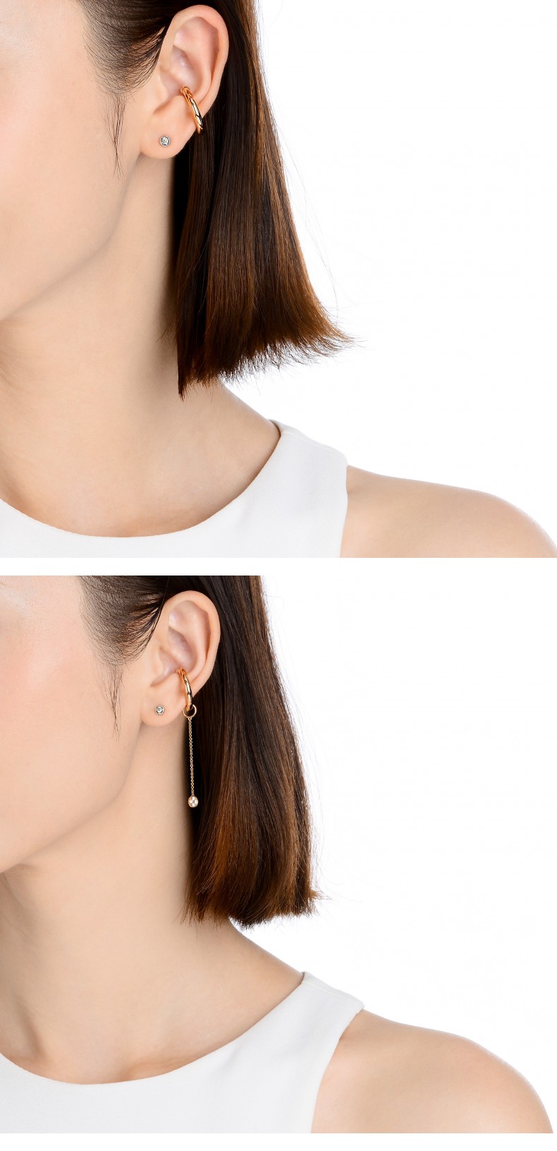 周生生(chowsangsang)18k金earplay耳玩耳圈单边耳饰89260e