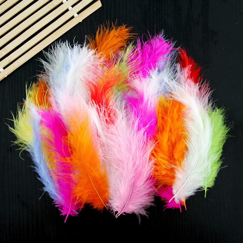 幼儿园手工彩色羽毛diy装饰饰品儿童创意制作互动美术课程制作材料