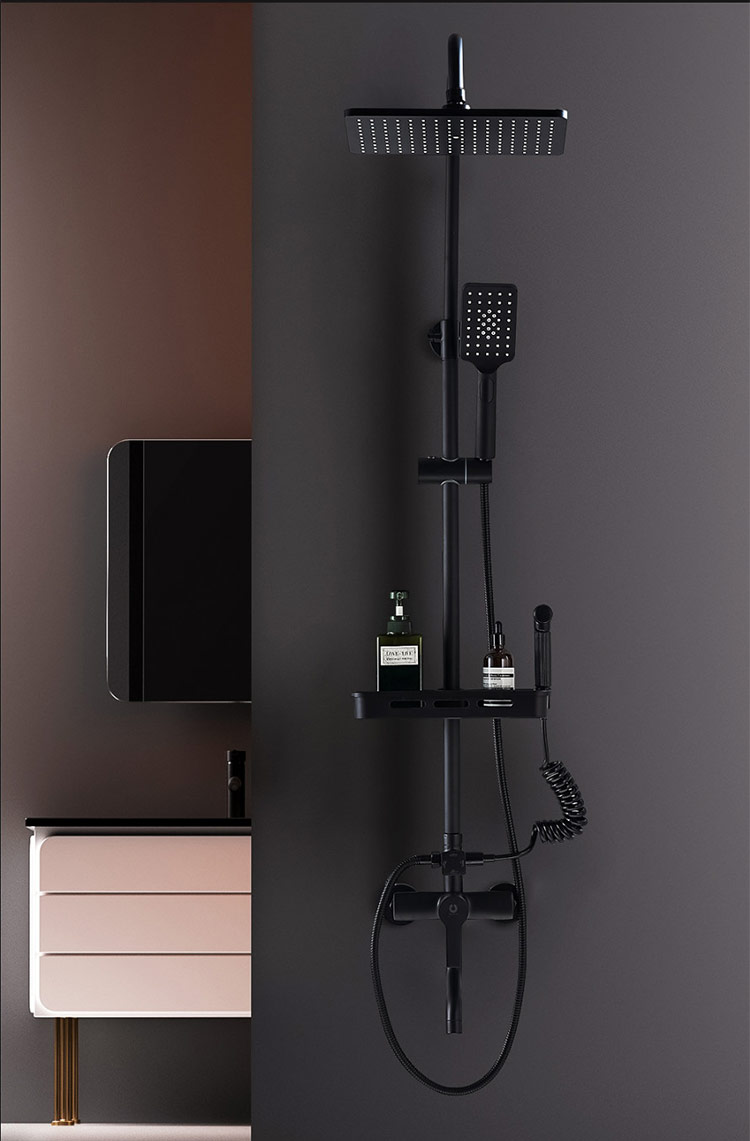 联勒uniler卫浴淋浴花洒套装家用全铜龙头浴室沐浴淋雨喷头套装增压