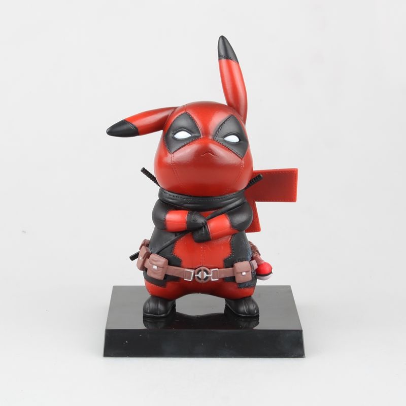 死侍皮卡丘手办 宠物小精灵 口袋 神奇宝贝 cos盒装手办 皮卡丘死侍