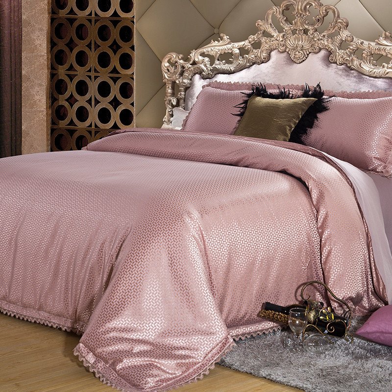 恒源祥床品套件 恒源祥 家纺 欧式绣花 高端全棉贡缎提花四件套床上