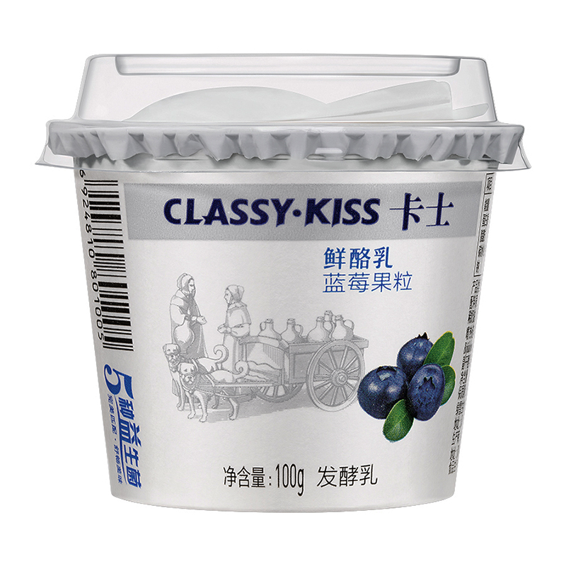卡士100g蓝莓味杯酸奶