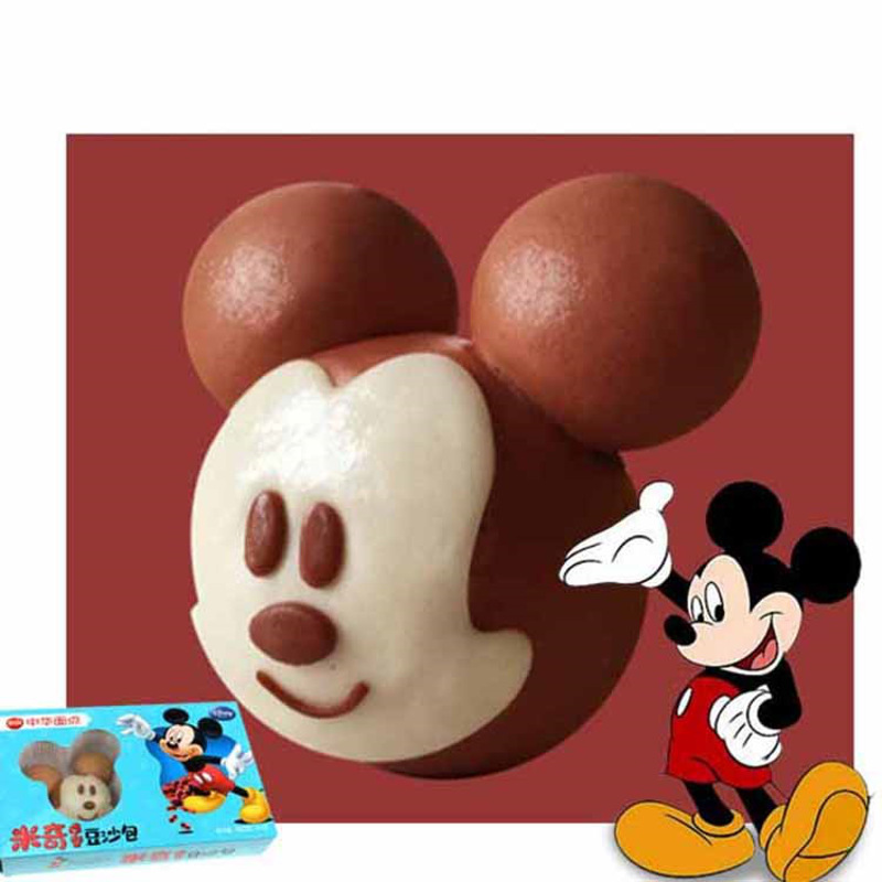 思念米奇造型豆沙包110g 2只 1包 速食 bi