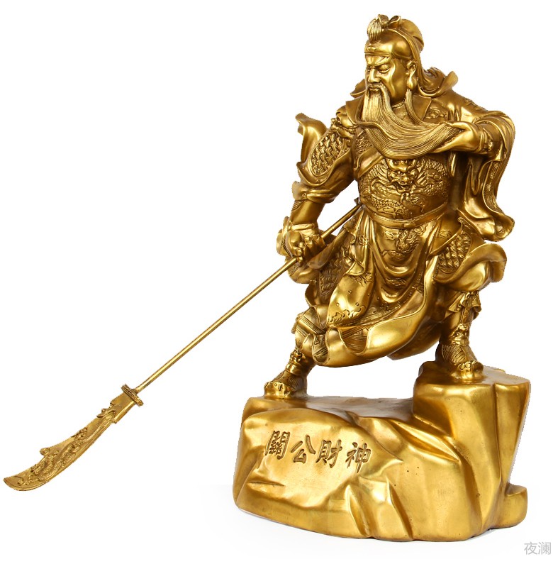 铜关公摆件招财关二爷开业礼品家居风水礼品乔迁工艺品摆设