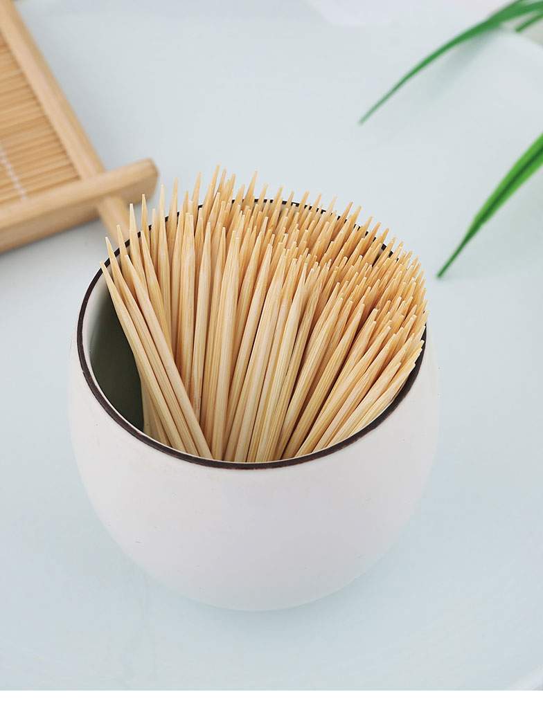 牙签一次性家用单头便携式竹牙签尖细酒店餐厅竹子水果量贩装简约一次