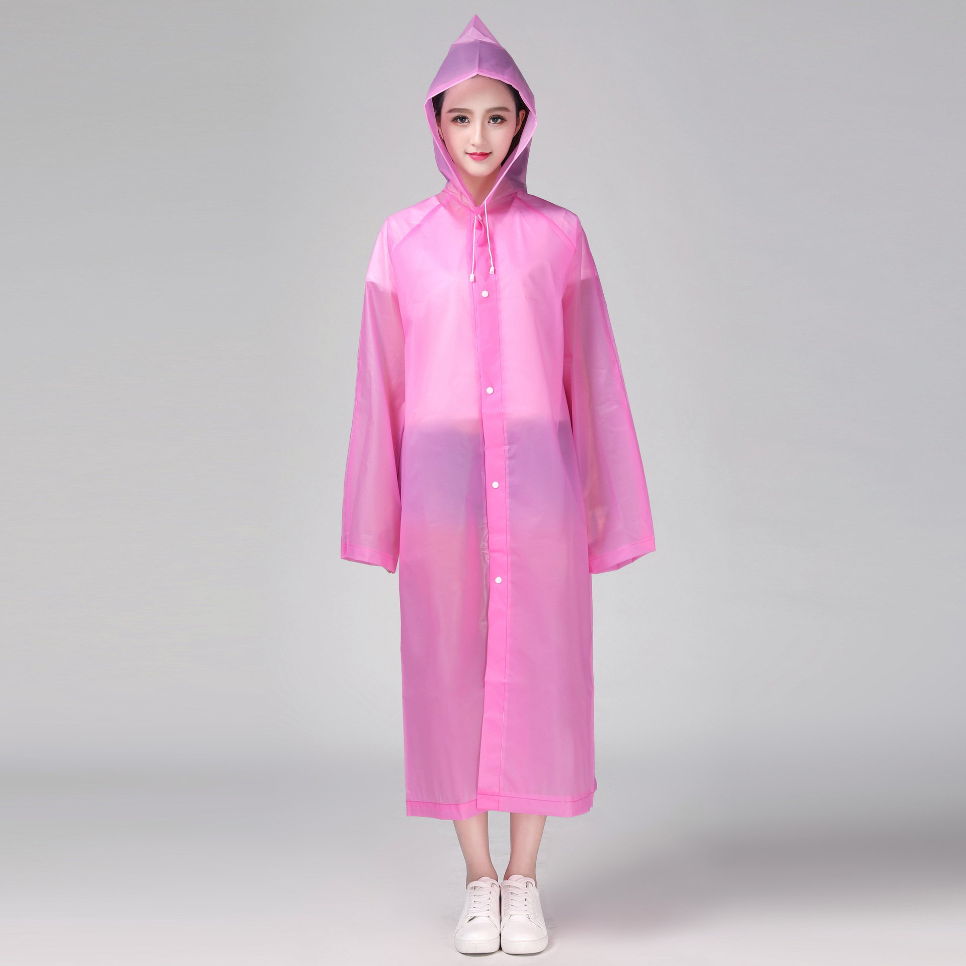 夕雨时尚eva环保材质加厚雨衣行走户外旅游登山钓鱼雨衣男女通用成人