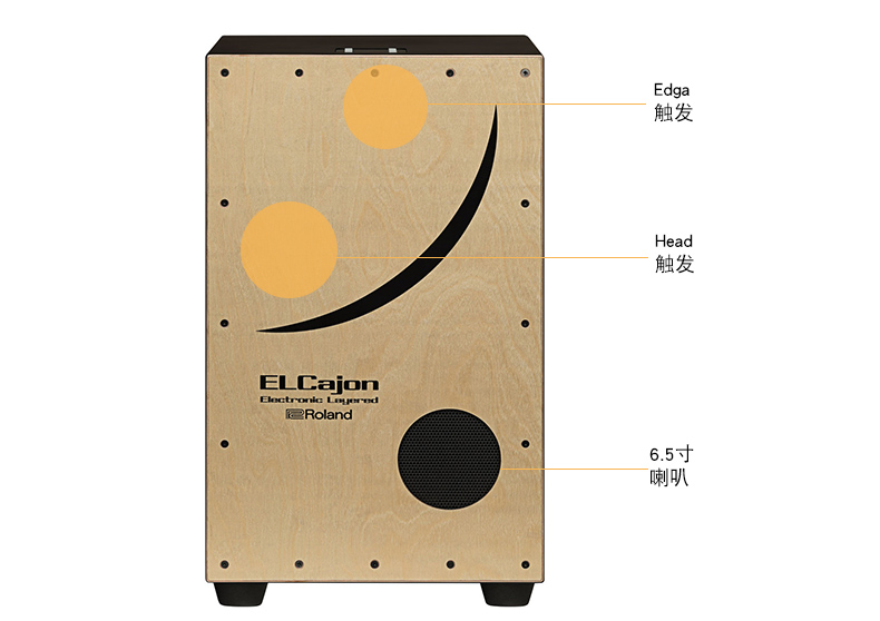roland罗兰ec10m电子原声箱鼓打击手鼓卡洪鼓卡宏鼓效果器拾音器乐器