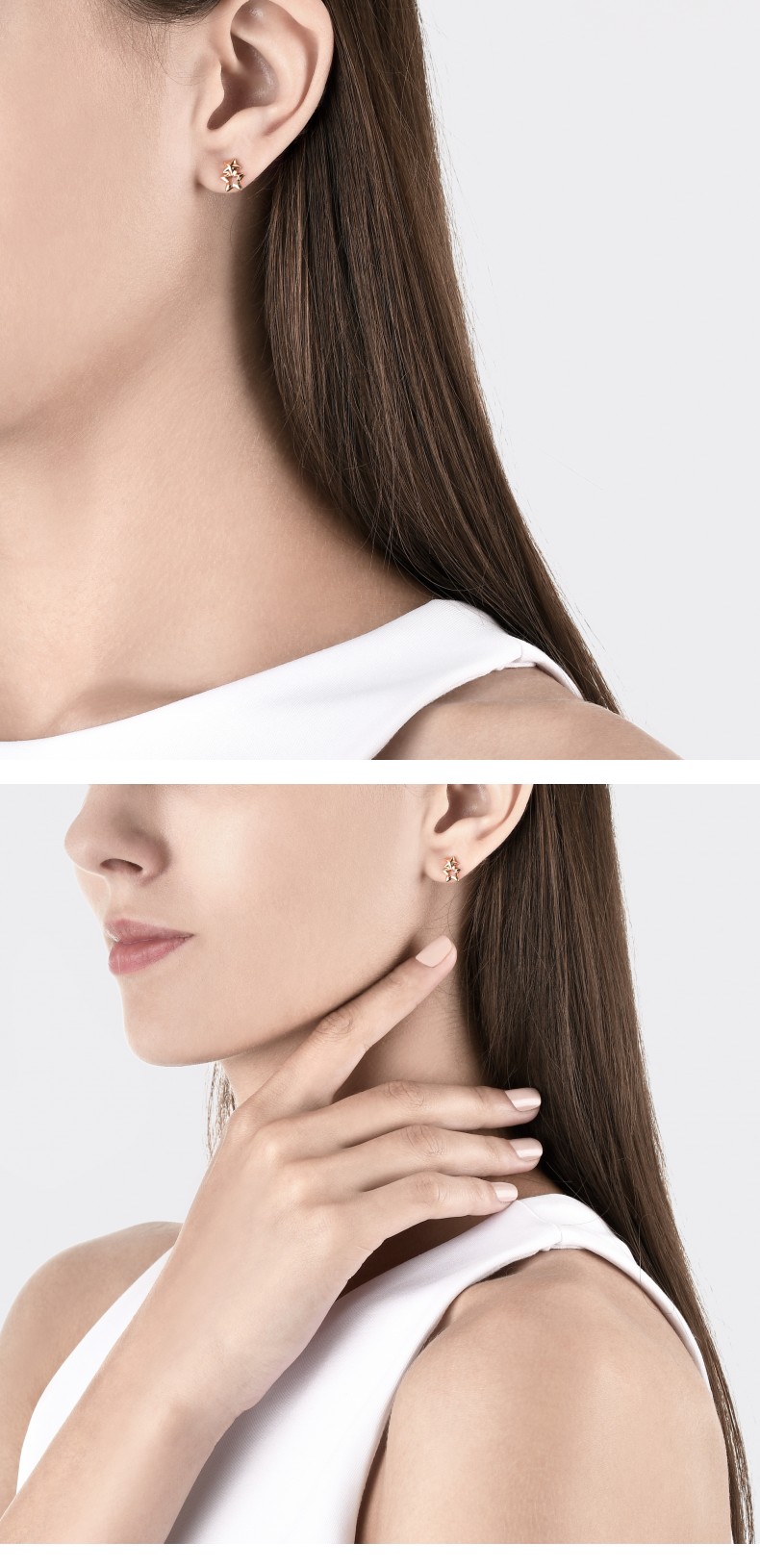 周生生(chowsangsang)18k金earplay耳玩星星耳钉女款耳饰90362e