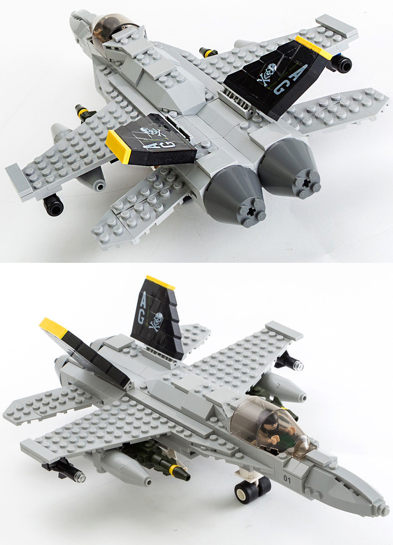 古迪拼装积木星球大战系列军事模型战斗飞机284片儿童6岁以上科幻益智