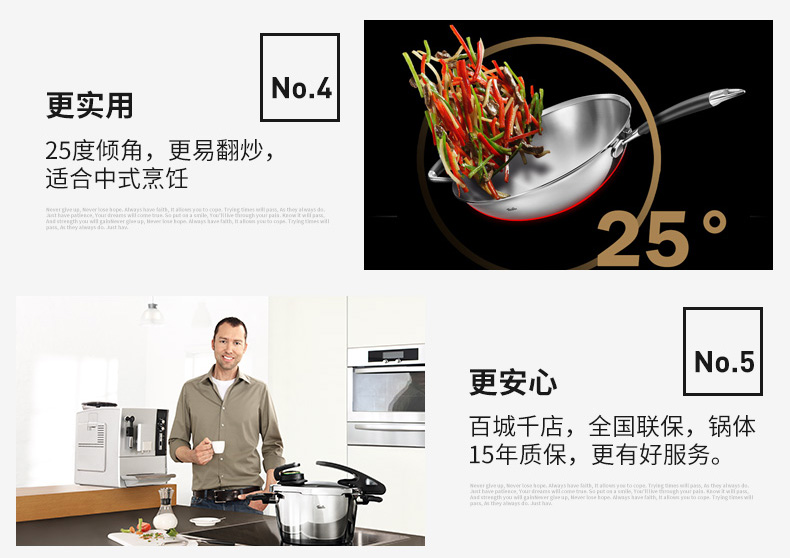 菲仕乐（fissler）锅具套装 TZ00000874 多层钢30厘米中式炒锅 汤锅奶锅 精致刀具系列 厨房配件套组