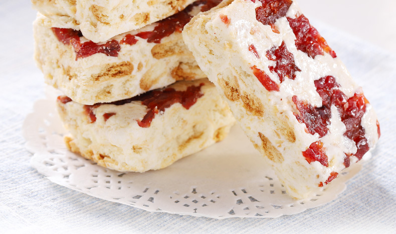 其妙糕点蔓越莓牛扎奶芙200g袋牛轧糖松软沙琪玛牛扎酥雪花酥泡芙