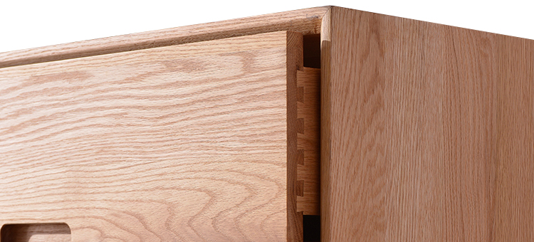 全实木斗柜 五斗橱简约现代收纳柜子 卧室家具 北橡木材质 客厅卧室