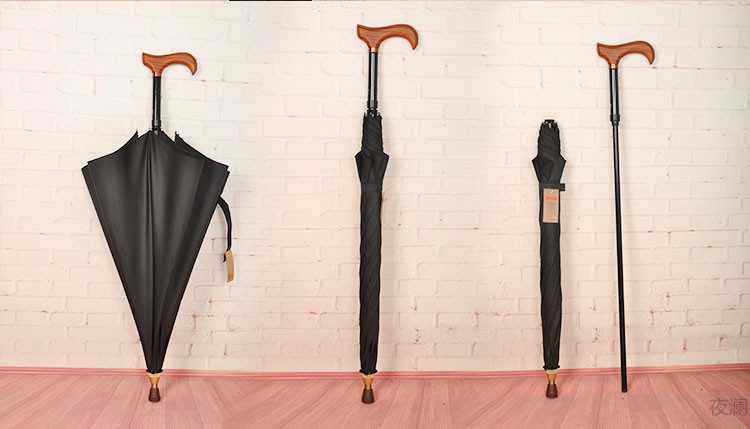 老人拐杖雨伞 豪华可分离拐杖雨伞登山伞多功能拐棍退休老人助行伞