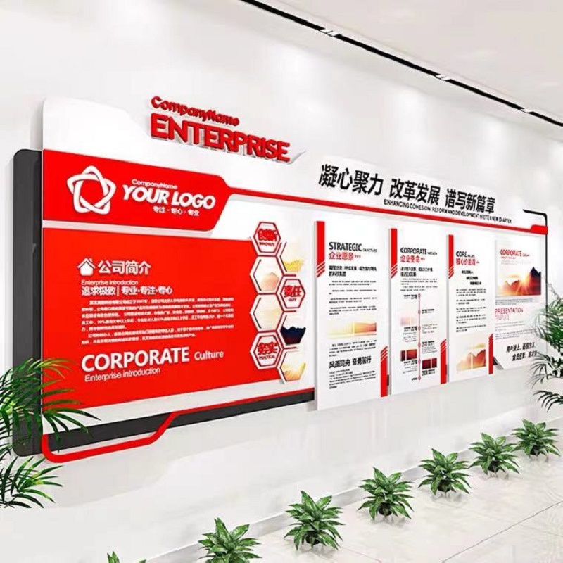 小米(mi)行车记录仪1 定制品公司团队文化墙布置亚克力立体墙公司企业