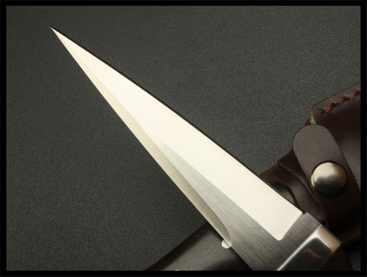 多功能剑鱼小直刀户外军刀高硬度小刀锋利刀具野外防身小直刀黑檀木柄