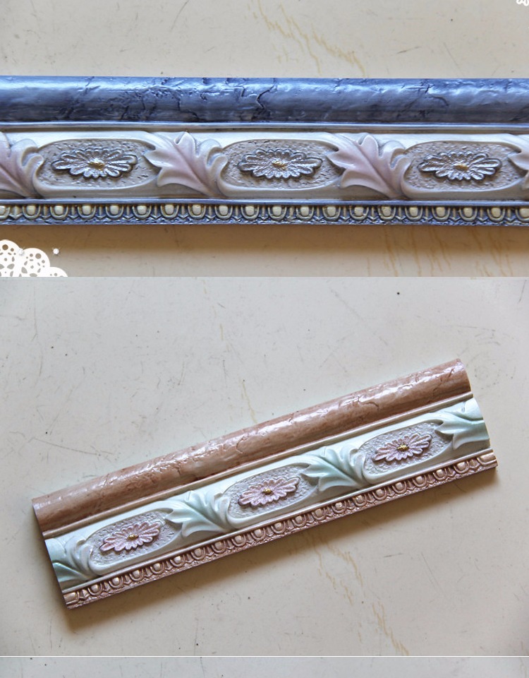 树脂腰线欧式仿古装饰厨房卫生间配套地爬壁瓷砖300线条花片现货