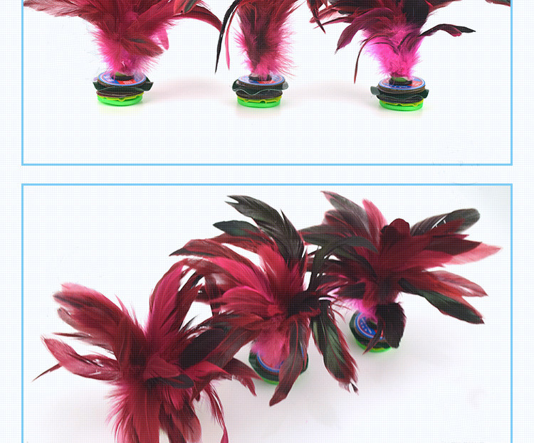 冠杰凤凰大鸡毛花键健身比赛耐踢双层加厚牛筋底