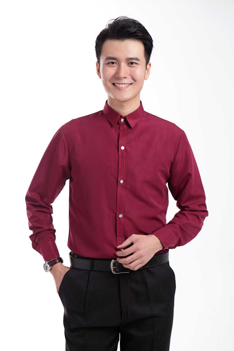 newlake影楼主题服装男士彩色衬衫长袖纯色主持拍照礼服演出拍照衬衣