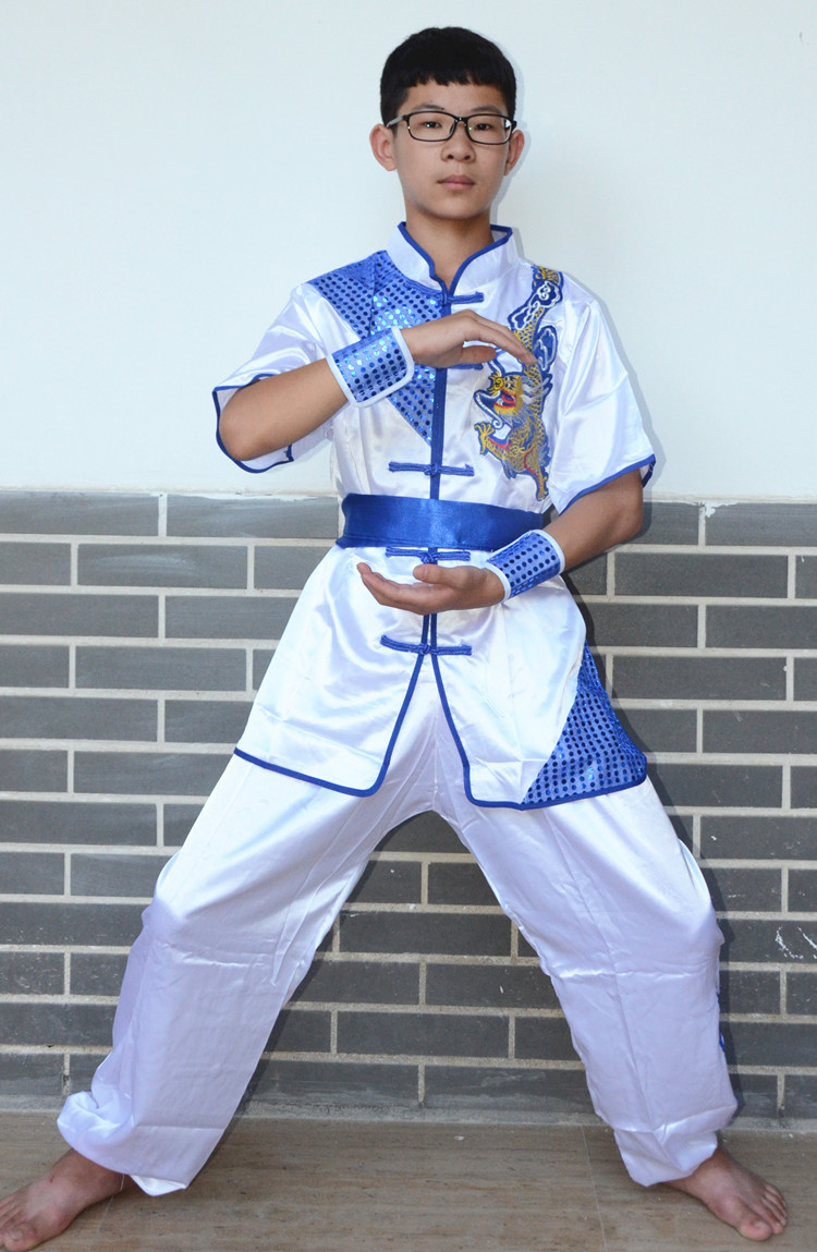 儿童武术服装练功服短袖男女幼少儿太极新款比赛表演服训练服