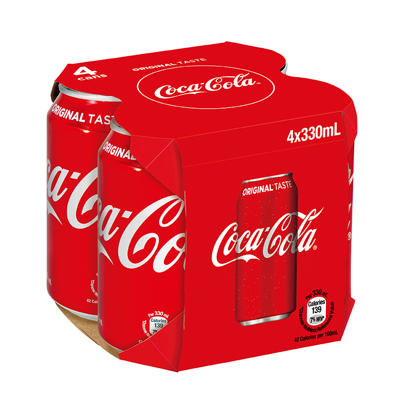 可口可乐汽水330ml x 4罐