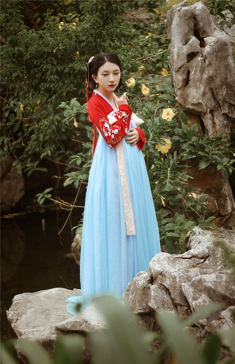 opzc唐装/民族服装/舞台服装/中式服装 汉服女芥子记传统汉服冬唐装