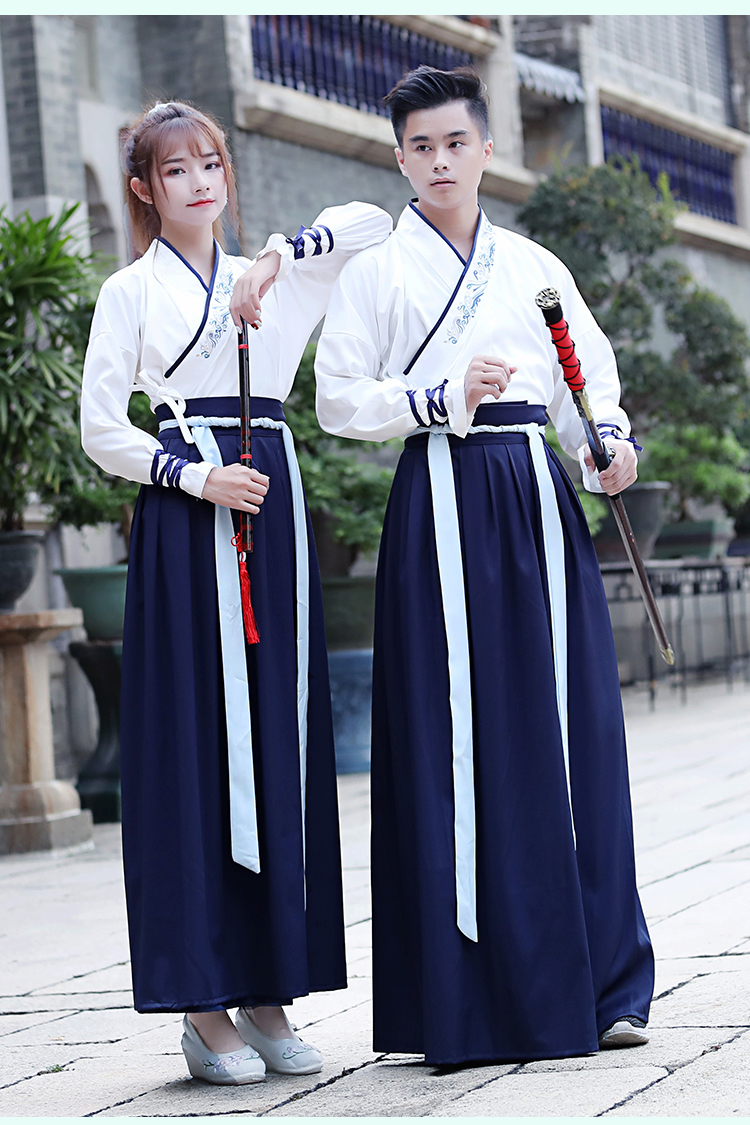 薇姬桑妮民国风改良汉服男女春秋装 古风汉元素复古学生校服班服情侣