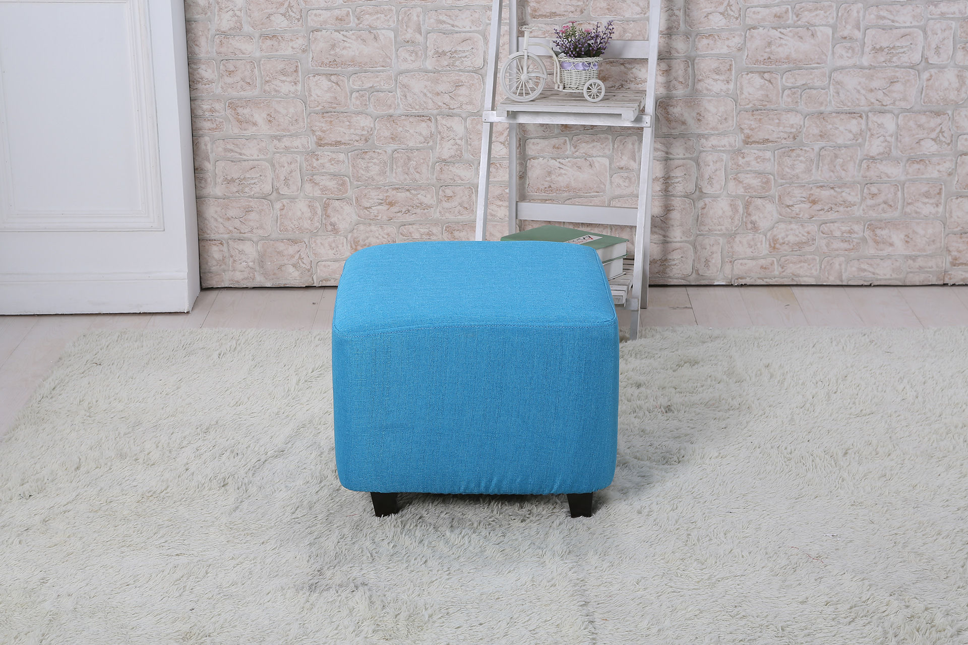 17年新款布艺四方凳换鞋凳服装店沙发凳子彩色布凳子可拆都市诱惑