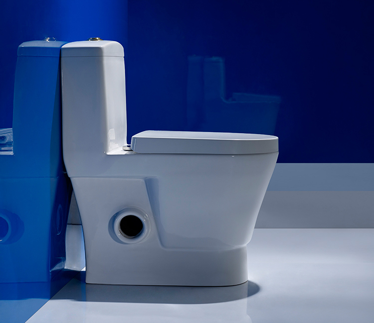 左右排马桶横排直冲座便器直排后排水墙排坐便器侧排式高配水珠釉 大