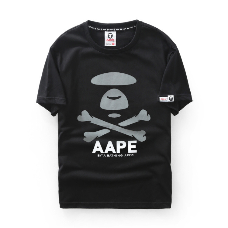 aapeaape2016香港潮牌春夏新款余文乐同款bape全棉男女短袖宽松休闲