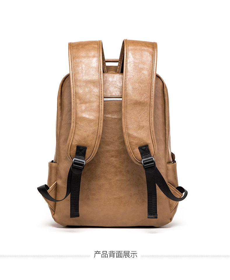 texwood双肩包男背包男士休闲复古电脑包时尚潮流青年学生书包