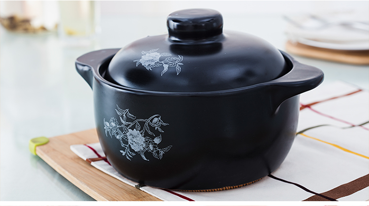 韵唐2.5l陶瓷养生煲 闷煲砂锅炖锅煲汤锅 印花一号煲