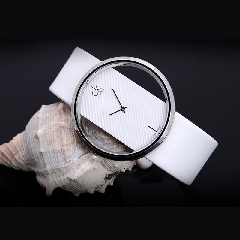 calvin klein卡文克莱ck手表 女士透明镂空时装表时尚个性瑞士石英表