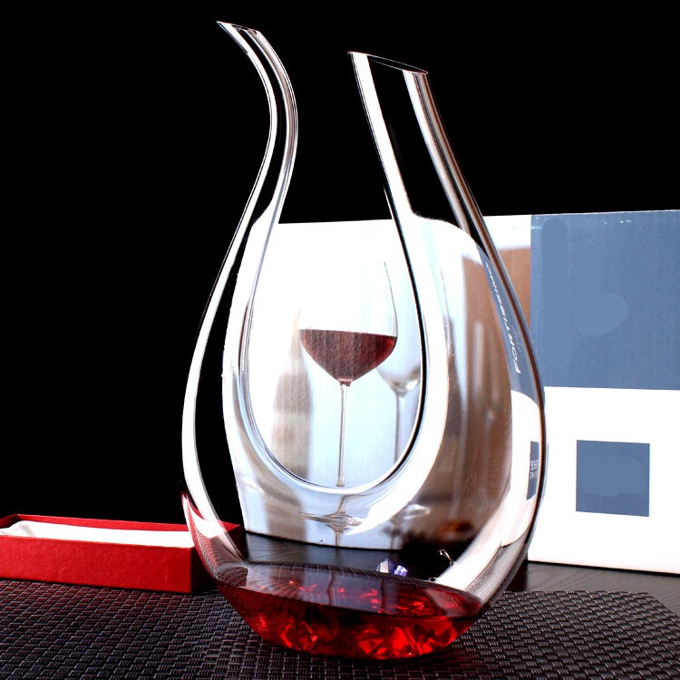 鼎亨水晶玻璃竖琴醒酒器水晶玻璃天鹅红酒醒酒器红酒醒酒器