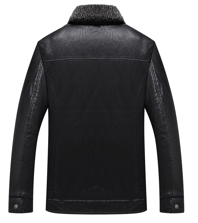 vogue男装冬装羽绒皮衣男皮毛一体男装皮夹克休闲商务保暖时尚外套