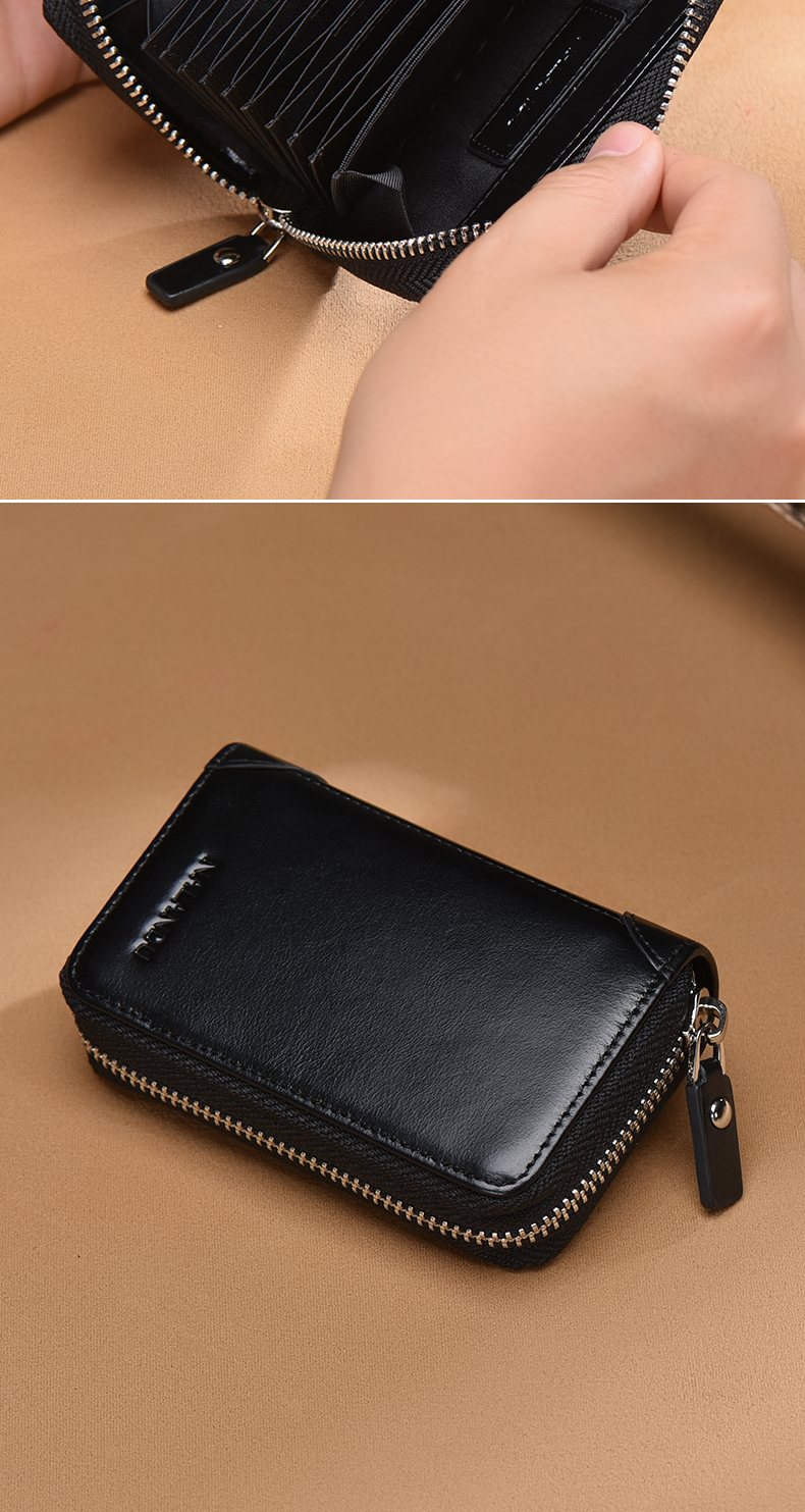 新款小卡包男士真皮信用卡片包多卡位银行卡套牛皮名片夹包