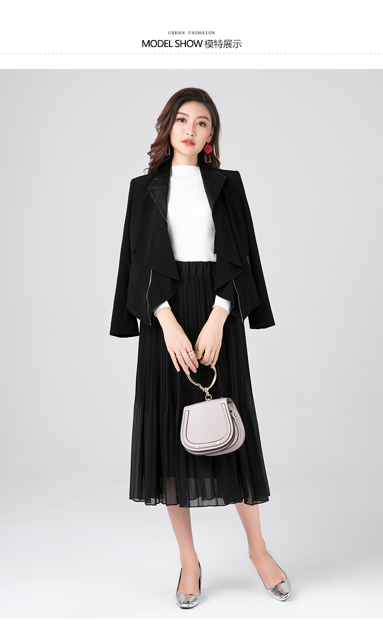 逸阳女裤逸阳春季女装雪纺职业轻薄修身小单西装短外套上衣女0325