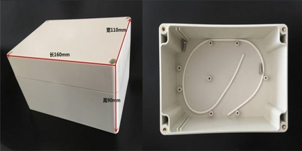 盒室内外防雨锁扣接线盒埋地端子塑料壳密封盒安防配电箱监控 (长320*