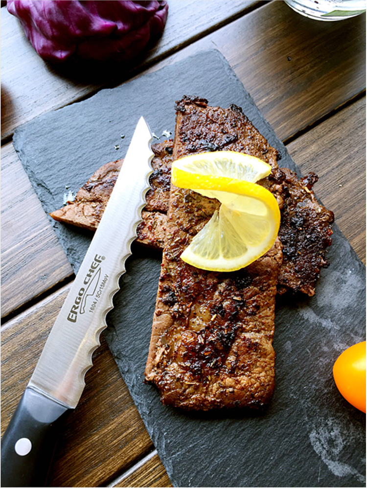ergochef刀精钢牛排刀西餐牛扒刀不锈钢精钢刀西餐刀高档礼品四件套