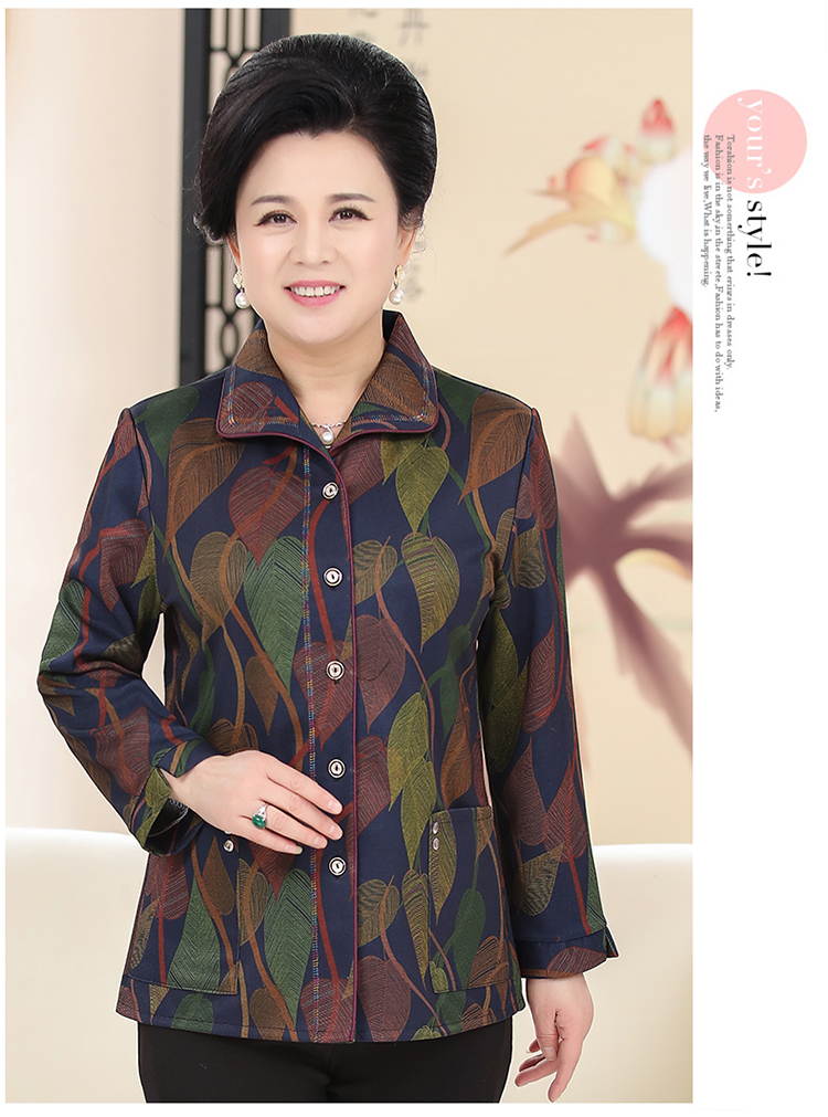 廉丰中老年女装 中老年人外套女春装薄款老人奶奶装上衣服装春秋款
