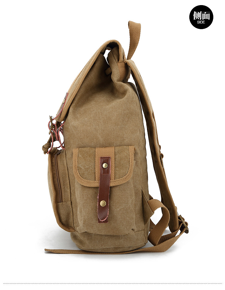 新款马桶帆布女式学生双肩包韩版学院风背包时尚潮休闲运动男包黑色