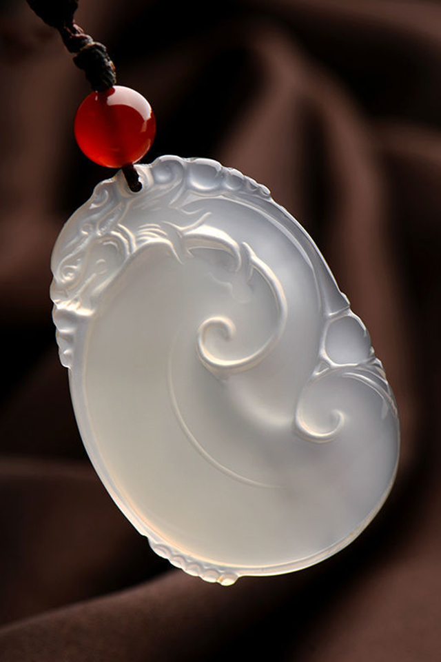 超级新品 梦玉盈天然冰种玉髓如意吊坠 男女情侣玛瑙挂坠玉坠七月七