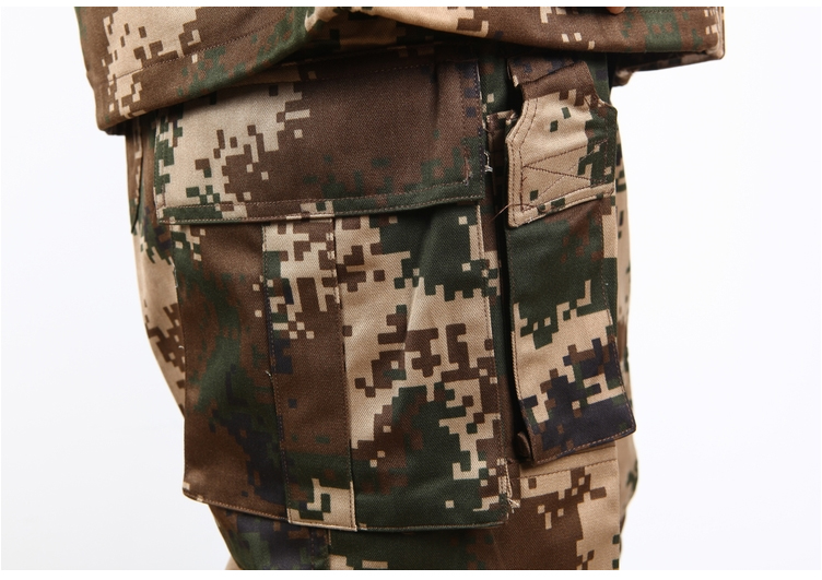 hoscene07式冬季武警迷彩作训服套装男冬迷彩作训服加厚耐磨配军装