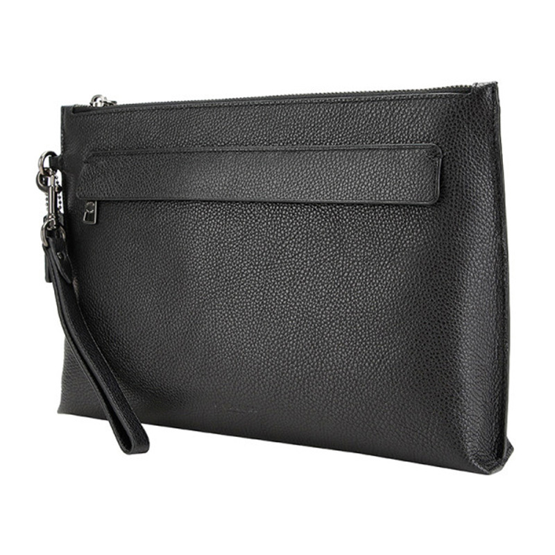 coach 蔻驰 男士黑色皮革手拿包 ff28614blk