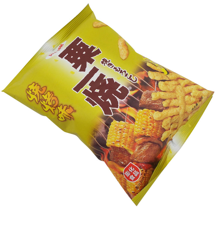 宝莎食品膨化薯条香脆粟米条四洲粟一烧烧烤味80g