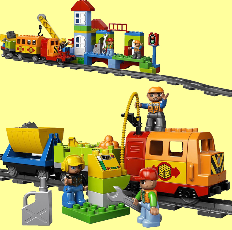 乐高(lego)积木10508 乐高lego得宝系列10508豪华火车套装积木玩具大