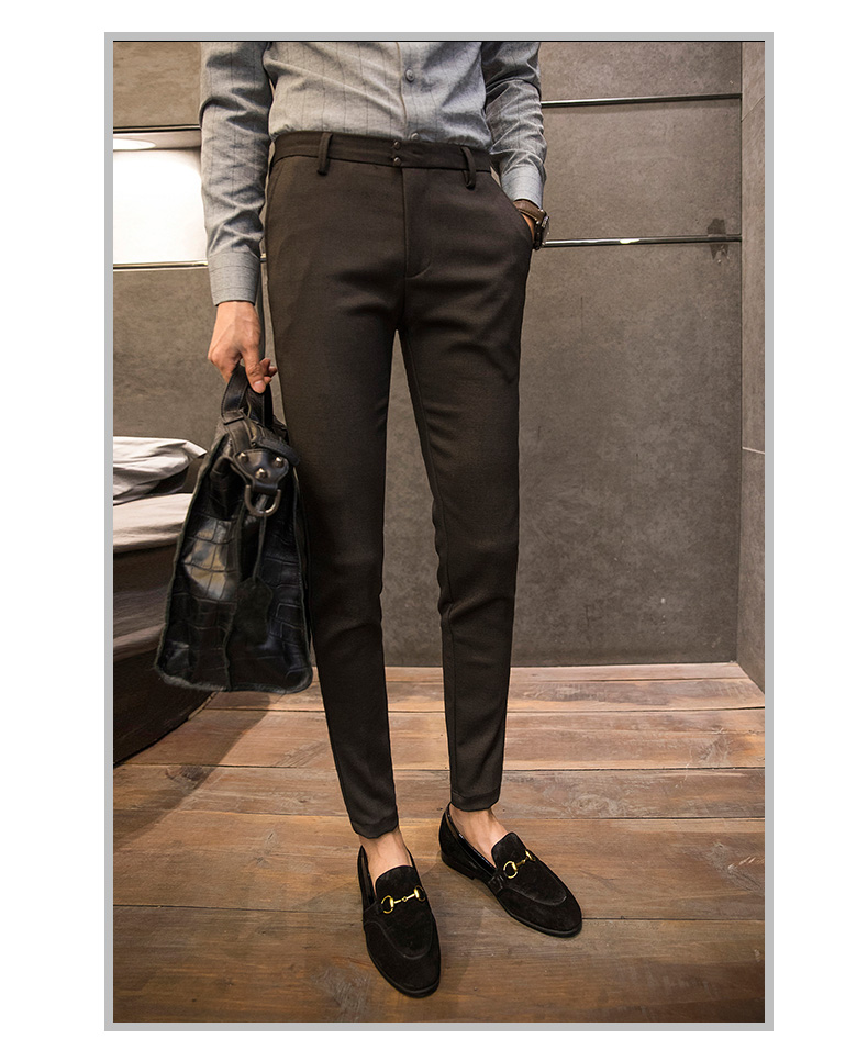 la maxpa男士休闲裤 新款式春季小西裤男装青年韩版潮流修身小脚休闲