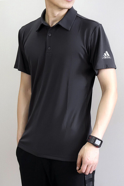 阿迪达斯男装新款运动网球训练透气轻便翻领休闲时尚短袖运动T恤CE1442 C