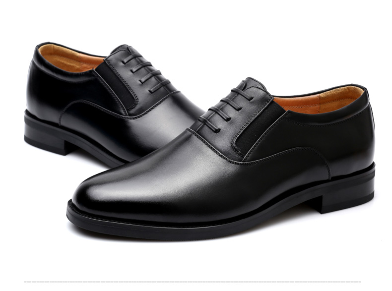 强人3515春季将军鞋商务正装鞋简约套脚男士皮鞋