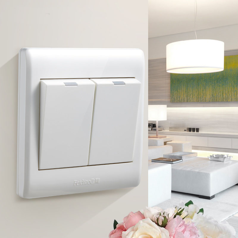 康普commscopeamc双开双控开关面板家用墙壁暗装2开二开双控双联电灯