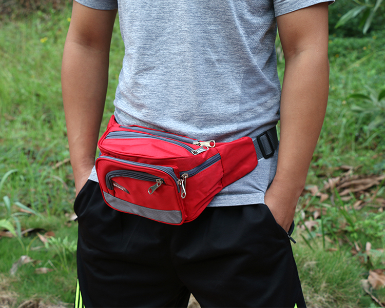 qma新款腰包男女2017新款帆布多功能大容量收银包手机包男耐磨收钱